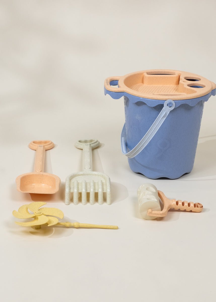 Coco Village Oversized 6-Piece Wheat Straw Sand Toy Set – Bucket & Accessories - Image 5