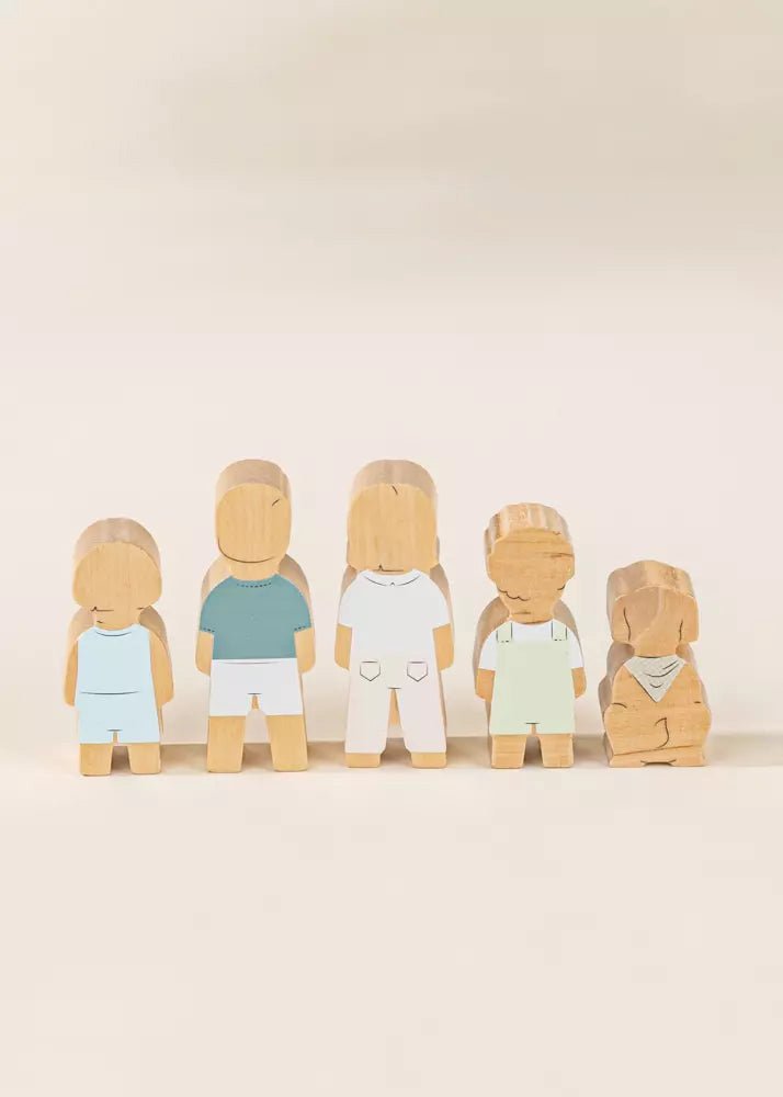 Coco Village Set of 5 Family Wooden Dollhouse characters - Image 2