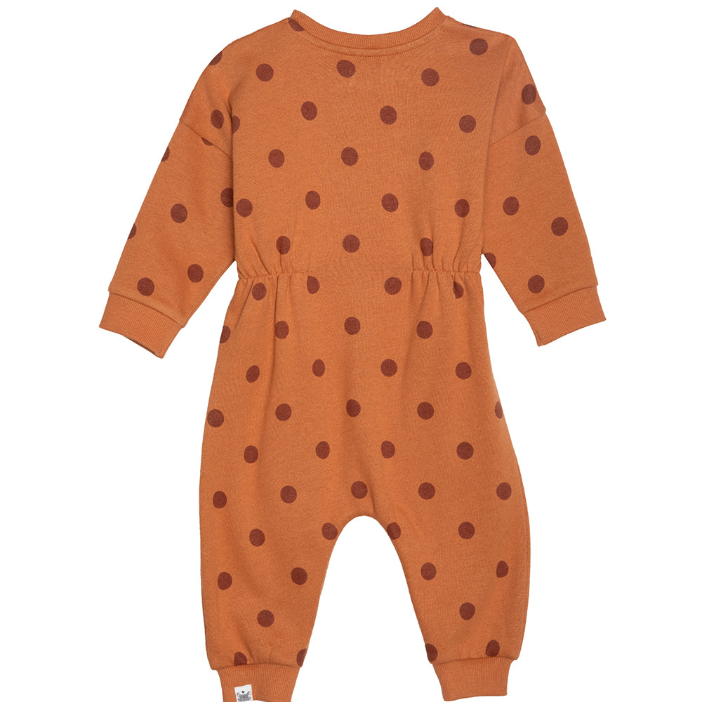 rise little earthling Fleece Romper BGFRP04 - Hazel Dots / 18-24m - Image 2