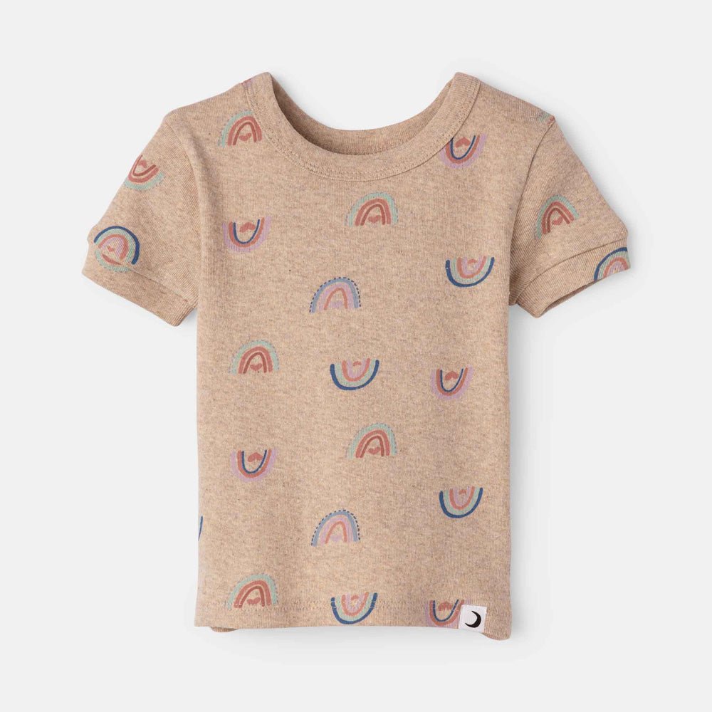 rise little earthling Short Sleeve Sleep Set - Grey Rainbow / 18-24M - Image 15