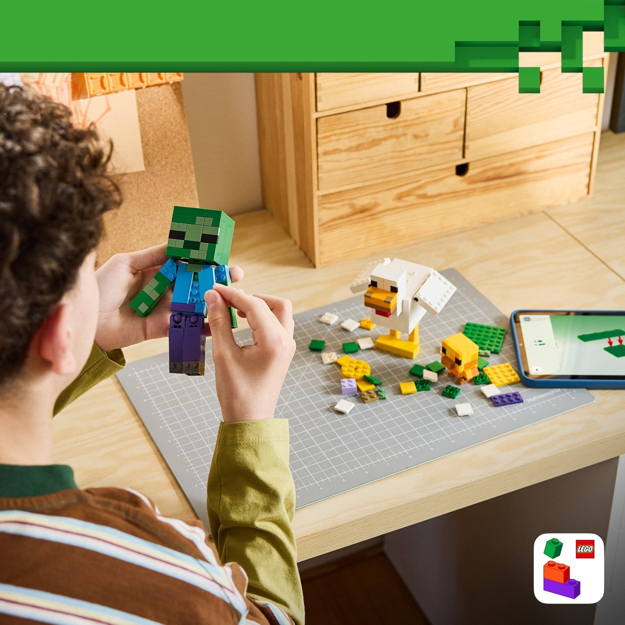 LEGO® Minecraft Chicken Jockey Building Toy 21582 - Image 3