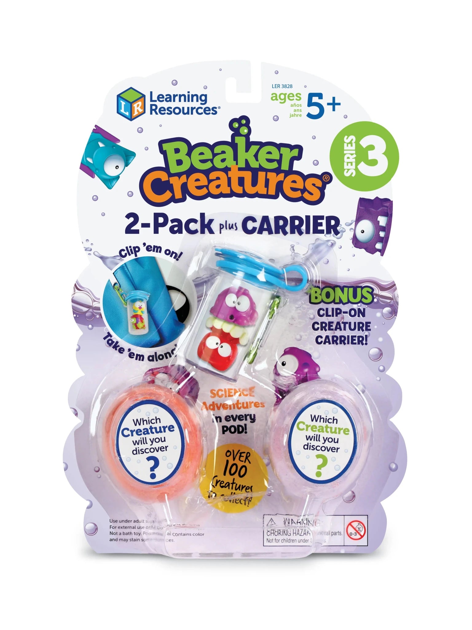 Learning Resources Beaker Creatures 2-Pack with Carrier