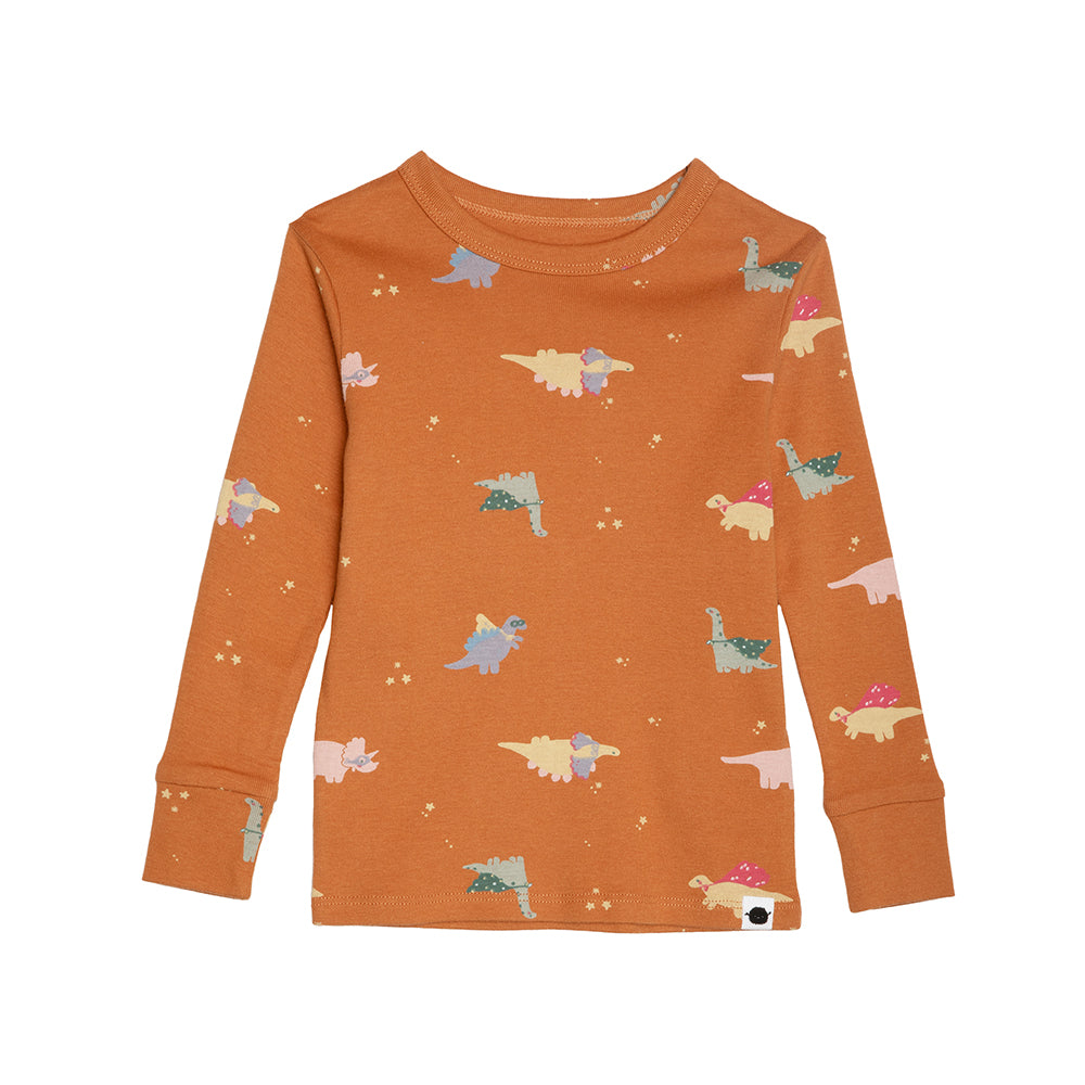 rise little earthling Long Sleeve 2 Piece Sleep Set TGFSL00 - Hazel Dino / 2y - Image 9