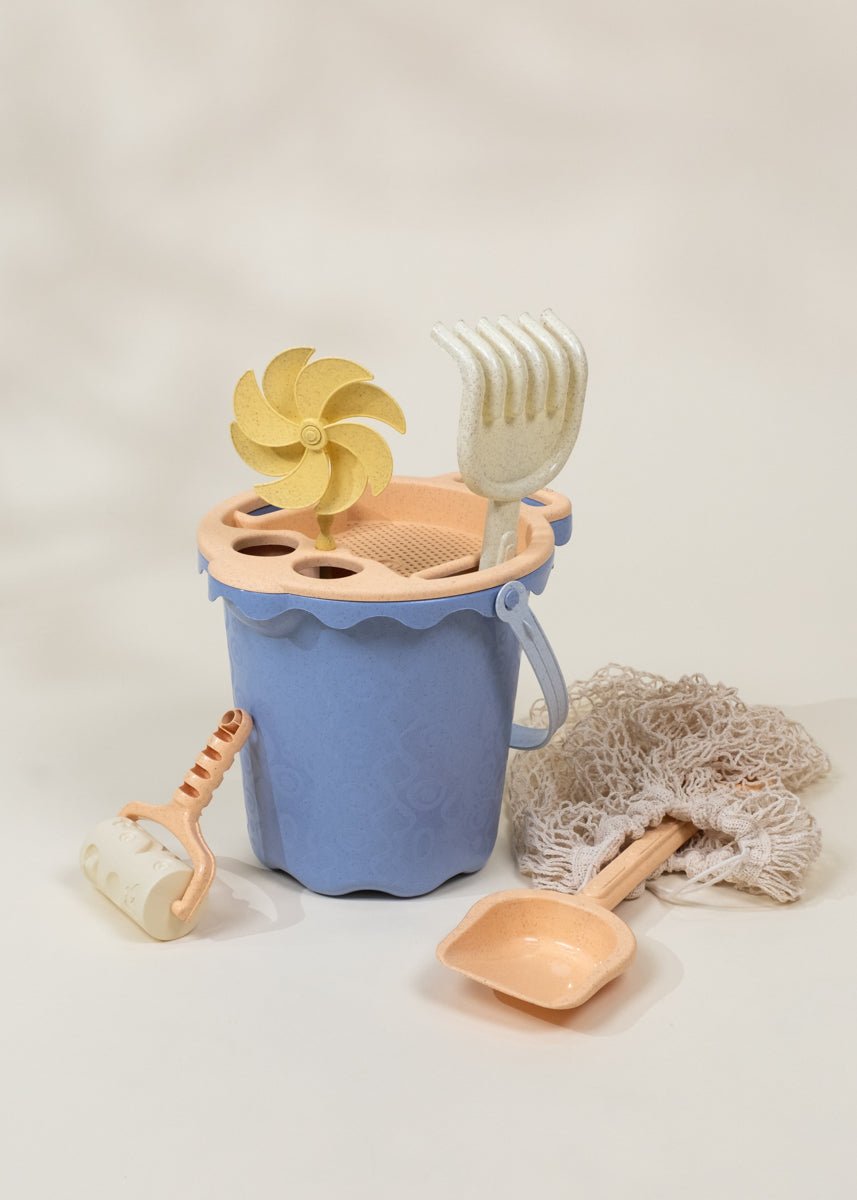 Coco Village Oversized 6-Piece Wheat Straw Sand Toy Set – Bucket & Accessories - Image 4