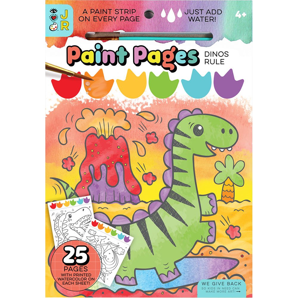 Bright Stripes Paint Pages Dinos Rule
