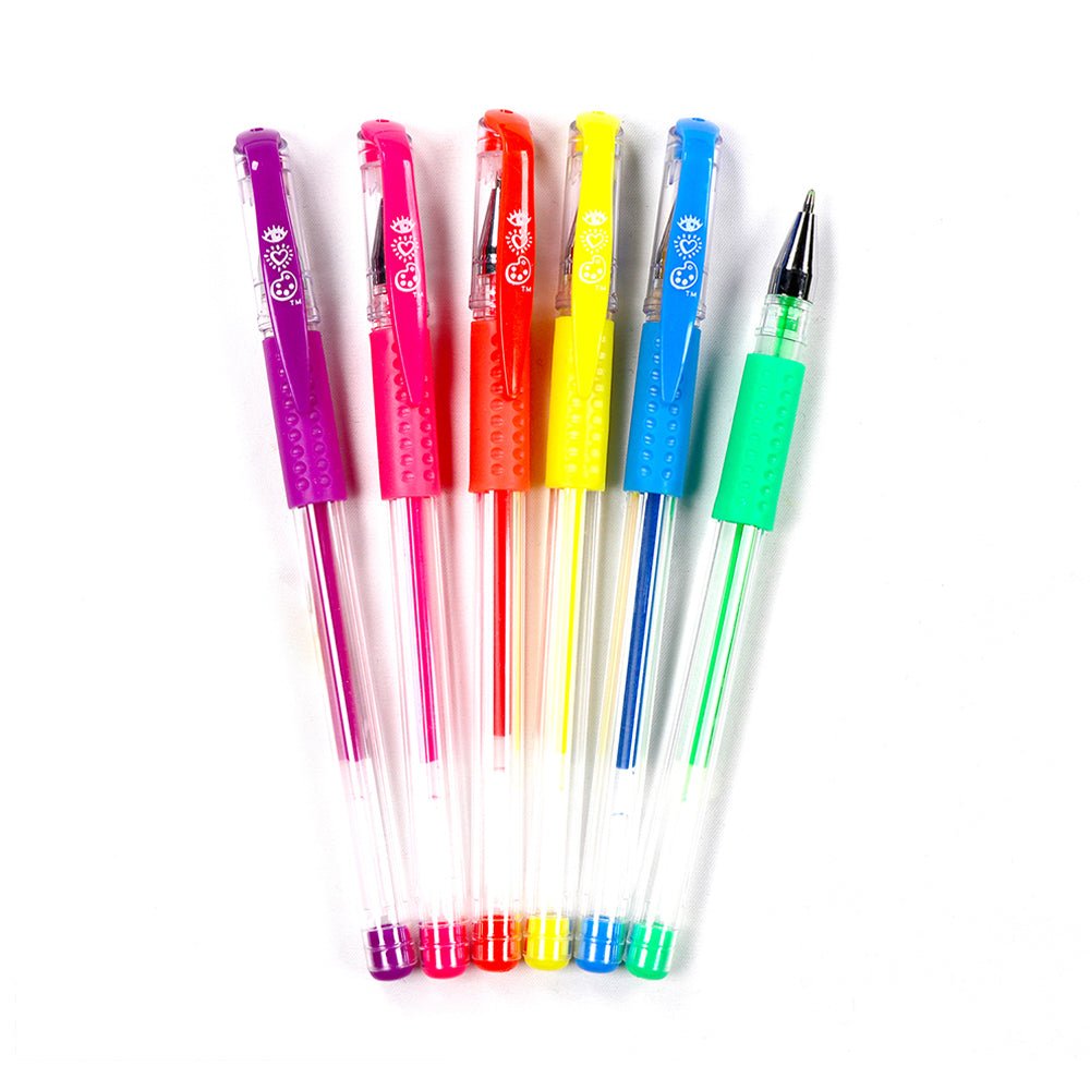 Bright Stripes iHeartArt 6 Neon Gel Pens - Image 3