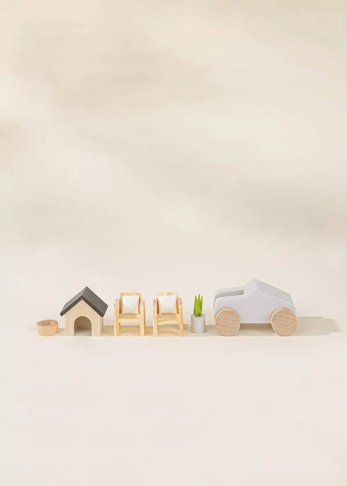 Coco Village Wooden Doll House Outdoor Furniture (8pcs) - Image 3