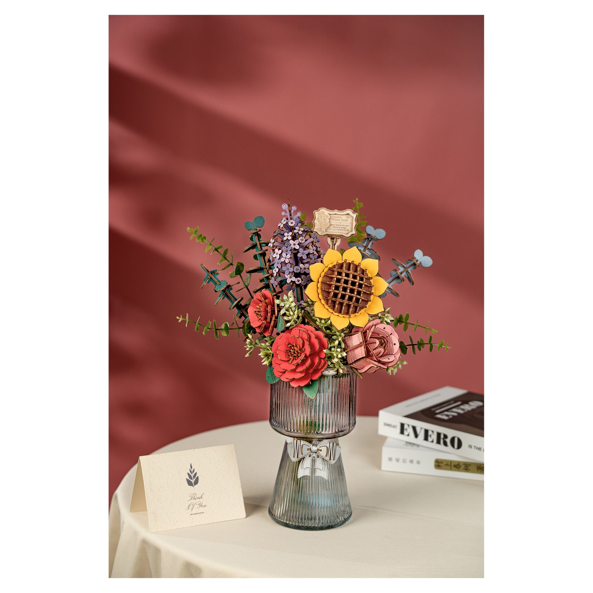 Rowood Wooden Flower Bouquet Model Kit - Image 3