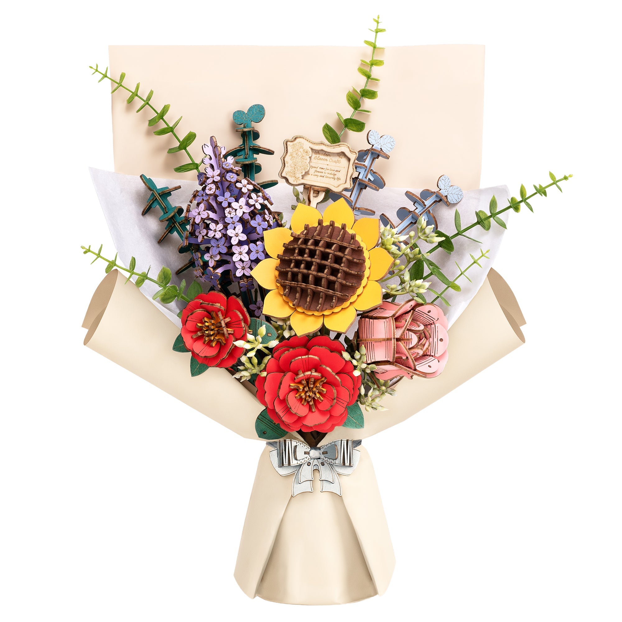 Rowood Wooden Flower Bouquet Model Kit
