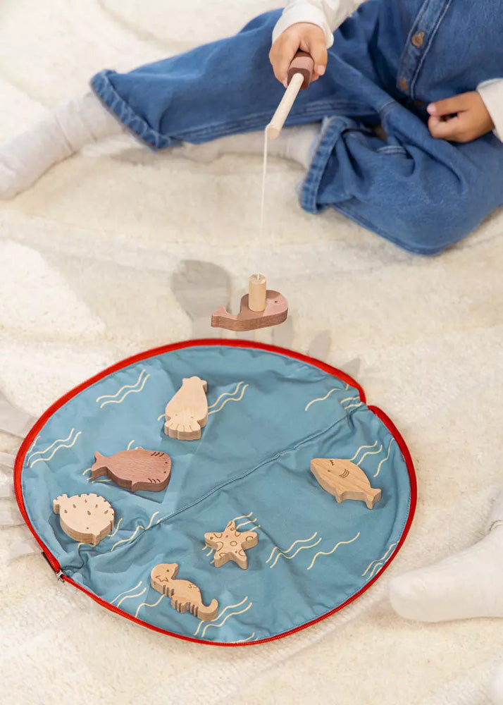 Coco Village Wooden Fishing Game with Bag - Image 16
