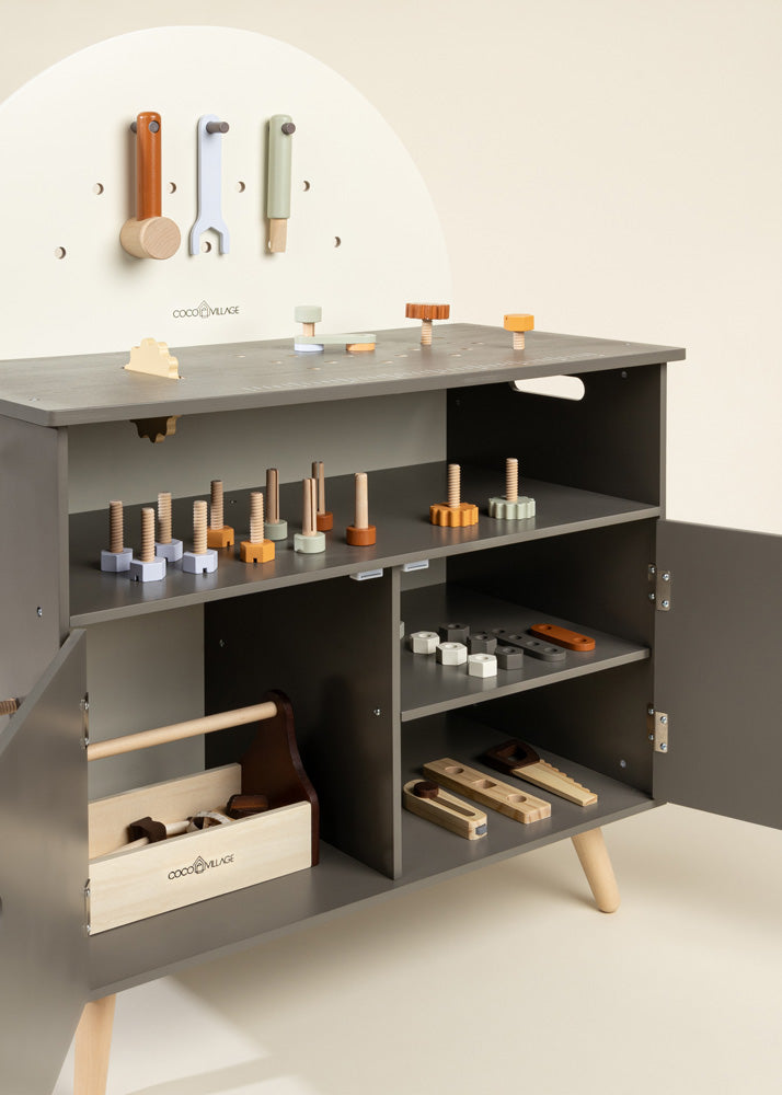 Coco Village Wooden Workbench Playset - Image 28