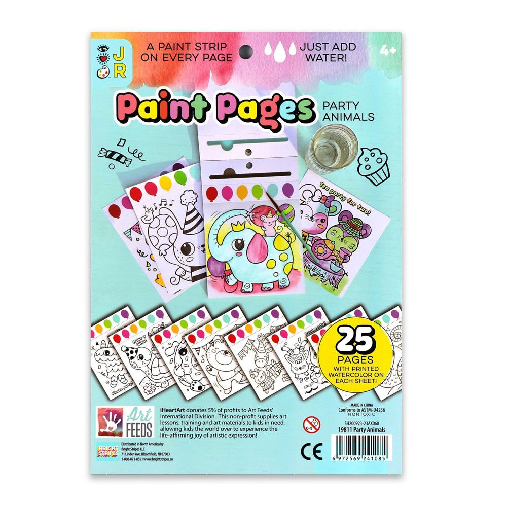 Bright Stripes Paint Pages: Party Animals - Image 5