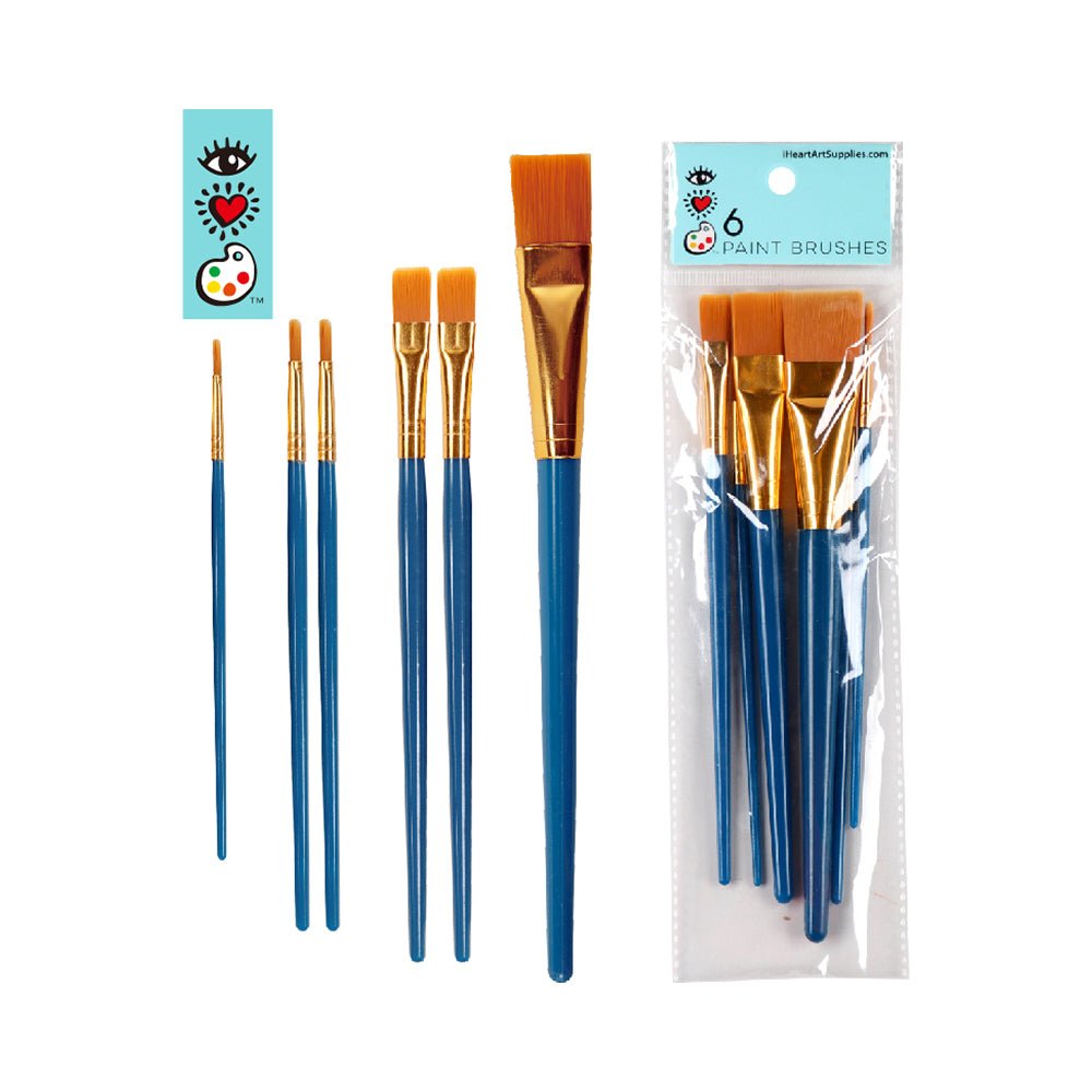 Bright Stripes iHeartArt 6 Paint Brushes - Image 2