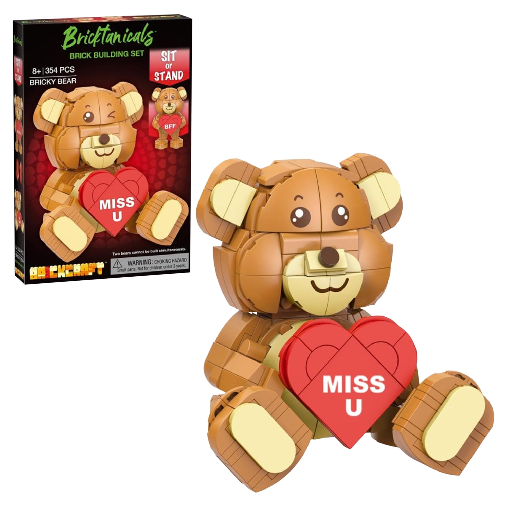 Brick Craft Bricktanicals For Brick Lovers Teddy Bear - 354 Pieces