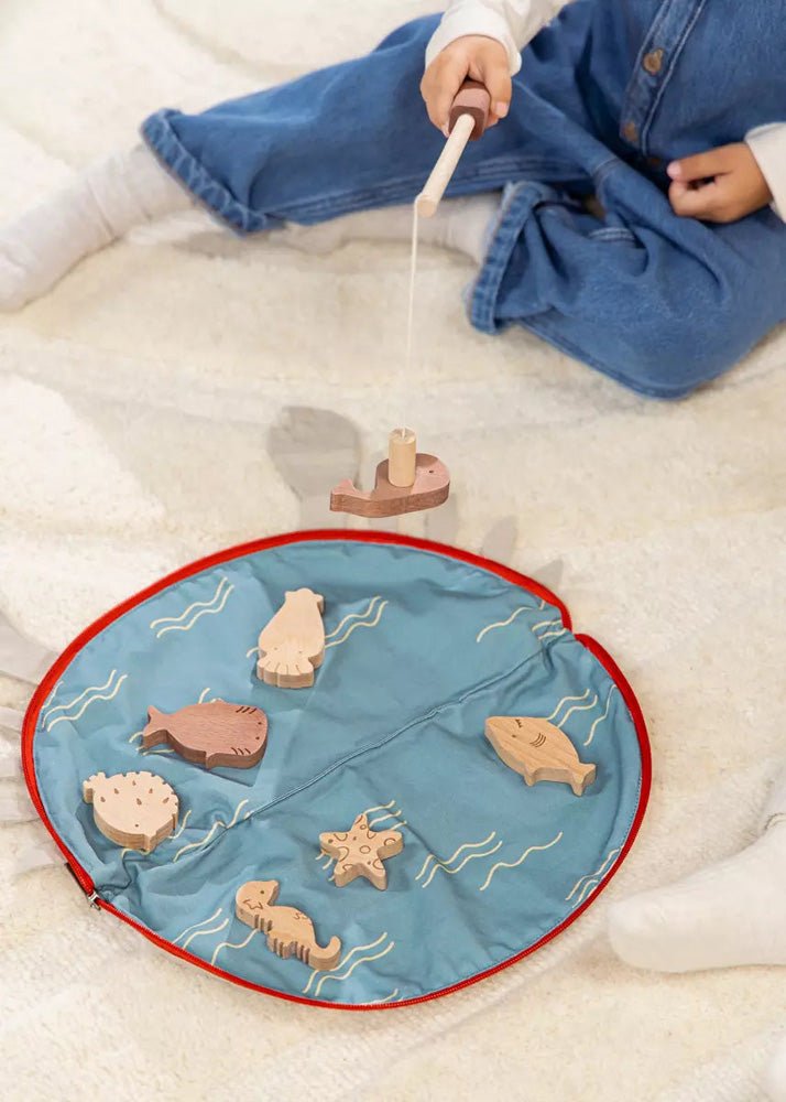 Coco Village Wooden Fishing Game with Bag - Image 7