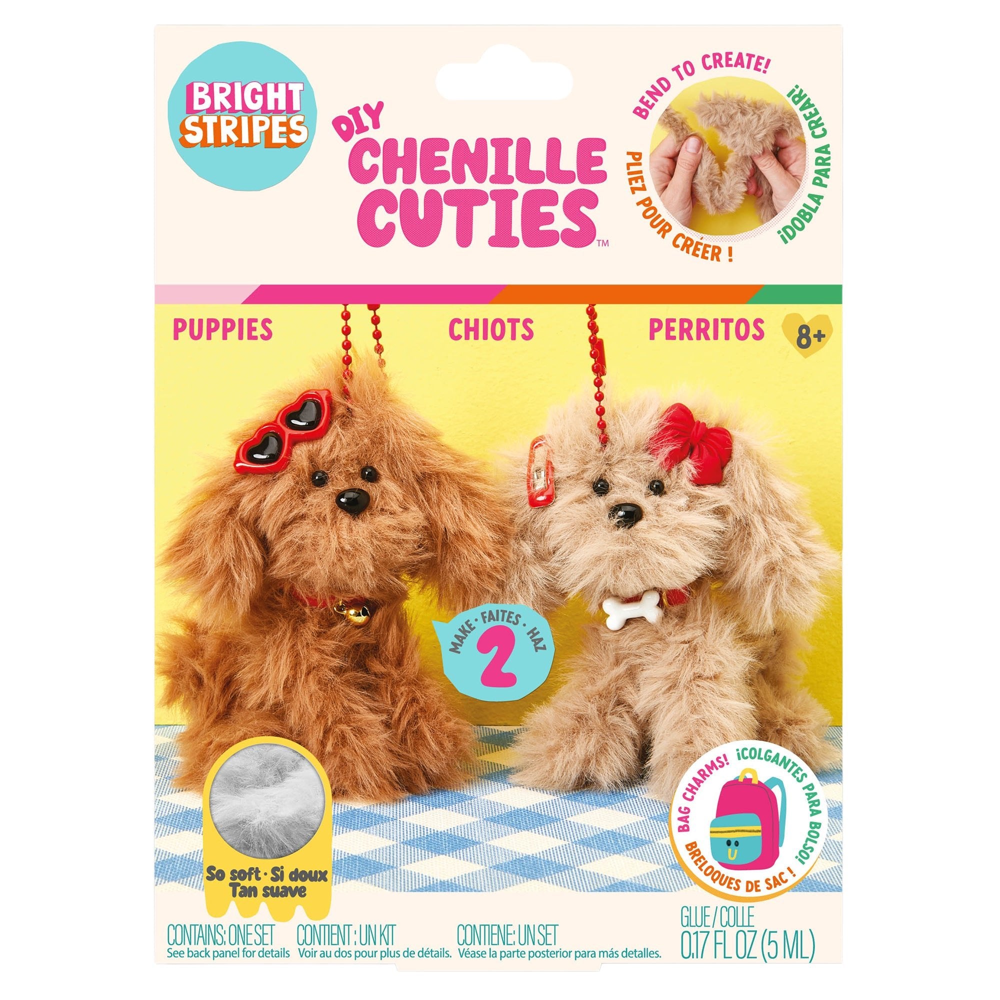 Bright Stripes DIY Chenille Cuties- Dogs