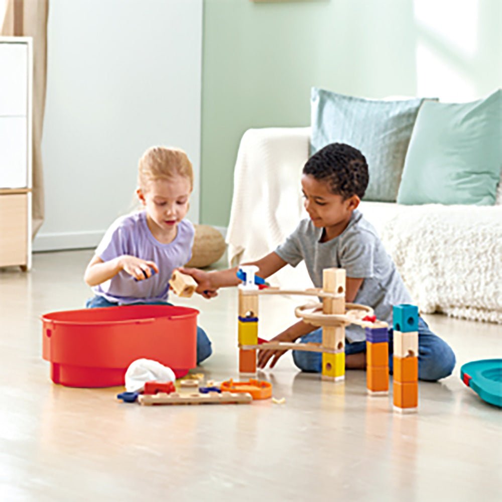 Hape Quadrilla Stack Track Bucket Set - Image 9