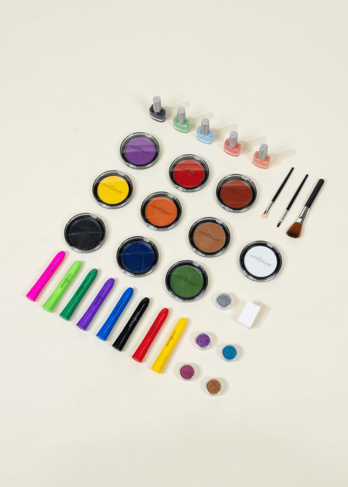 Coco Village Premium Fantasy Makeup Set & Metallic Case - 35pcs - Image 2