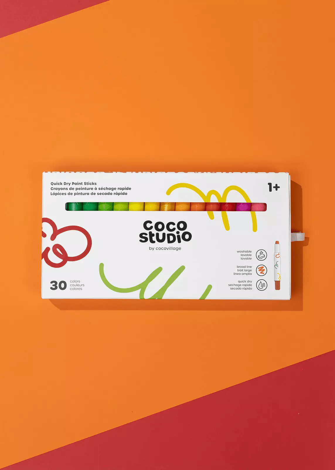 Coco Village Quick Dry Paint Sticks Set - 30 colors - Image 2