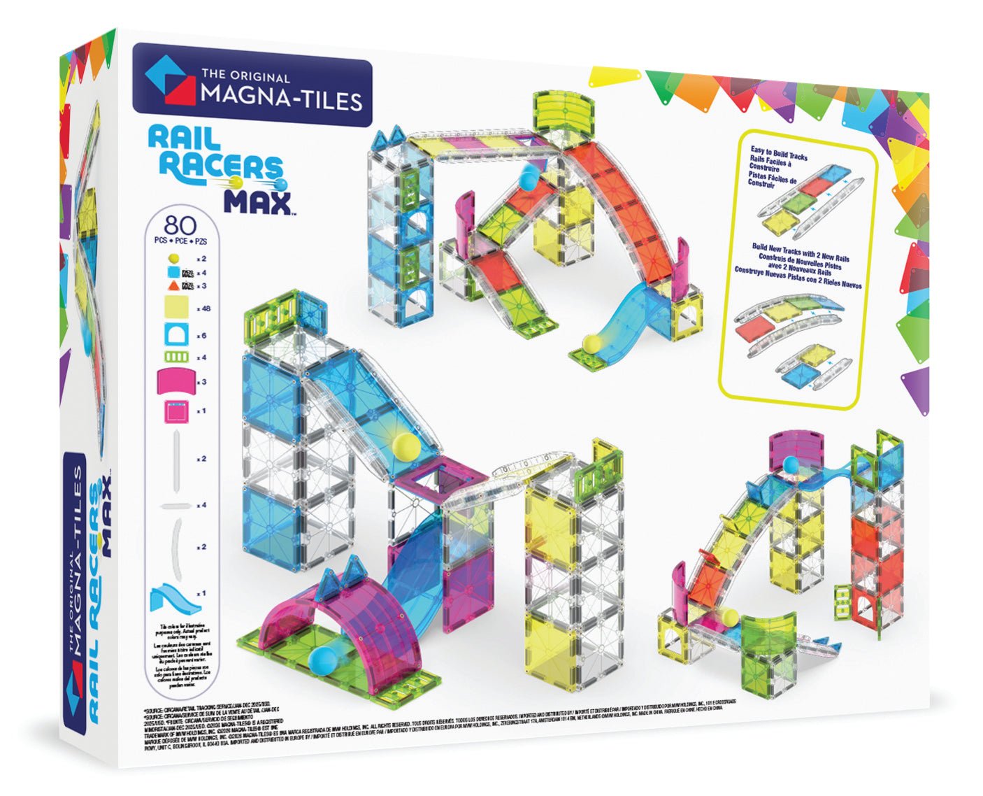 The Original MAGNA-TILES® Rail Racers Max 80-Piece - Image 7