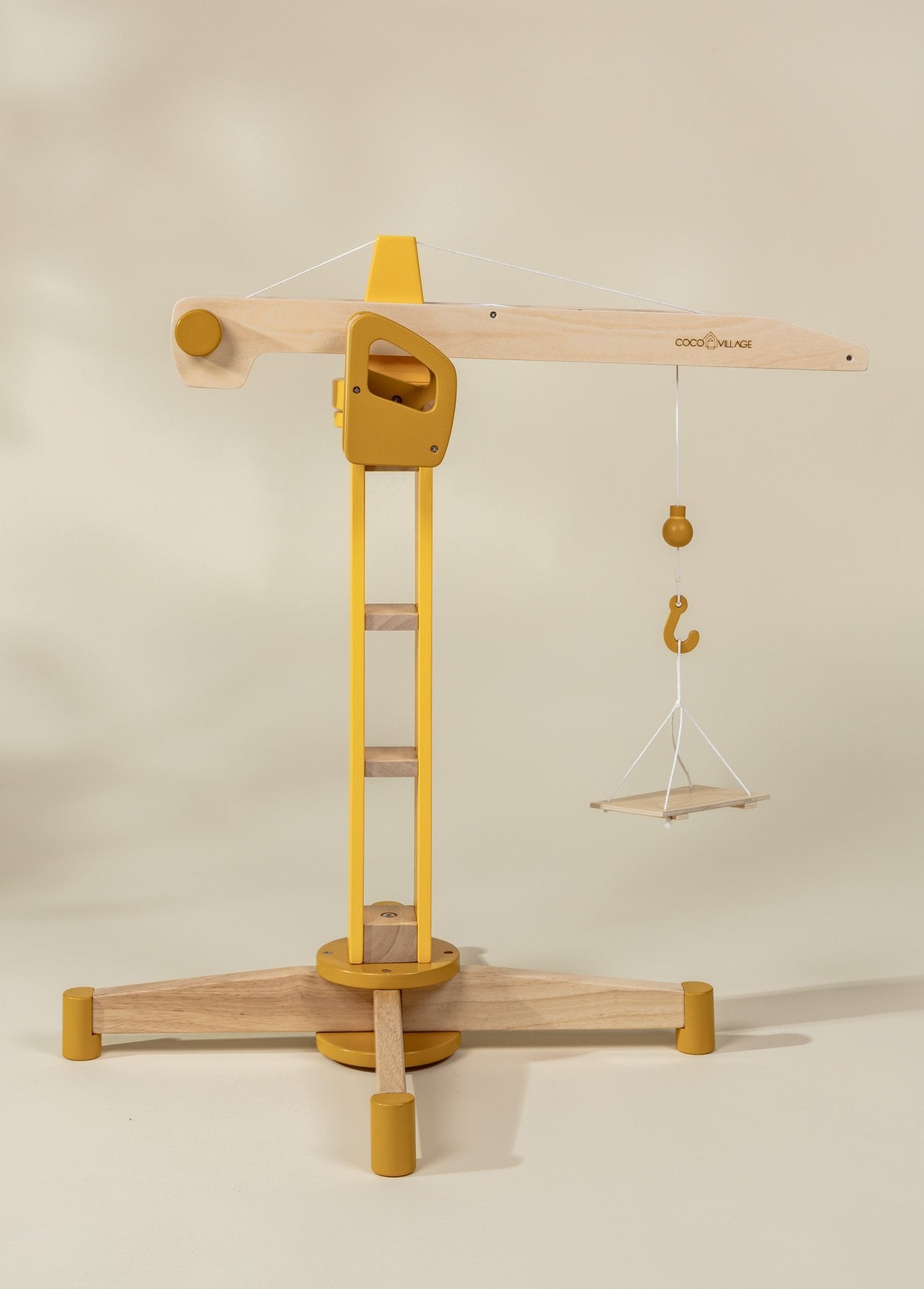 Coco Village Oversized Wooden Construction Crane