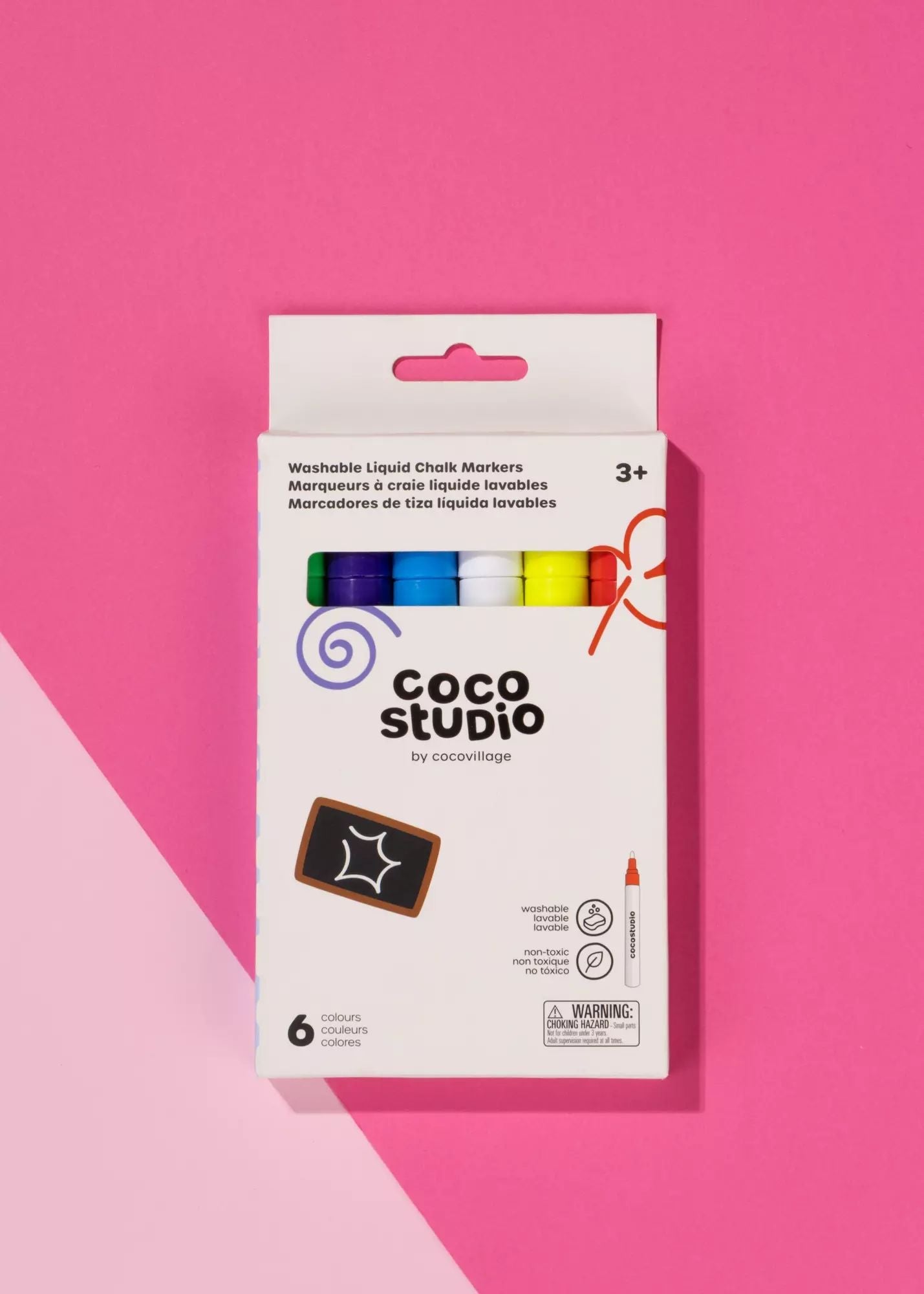 Coco Village Washable Liquid Chalk Markers (6 colors)