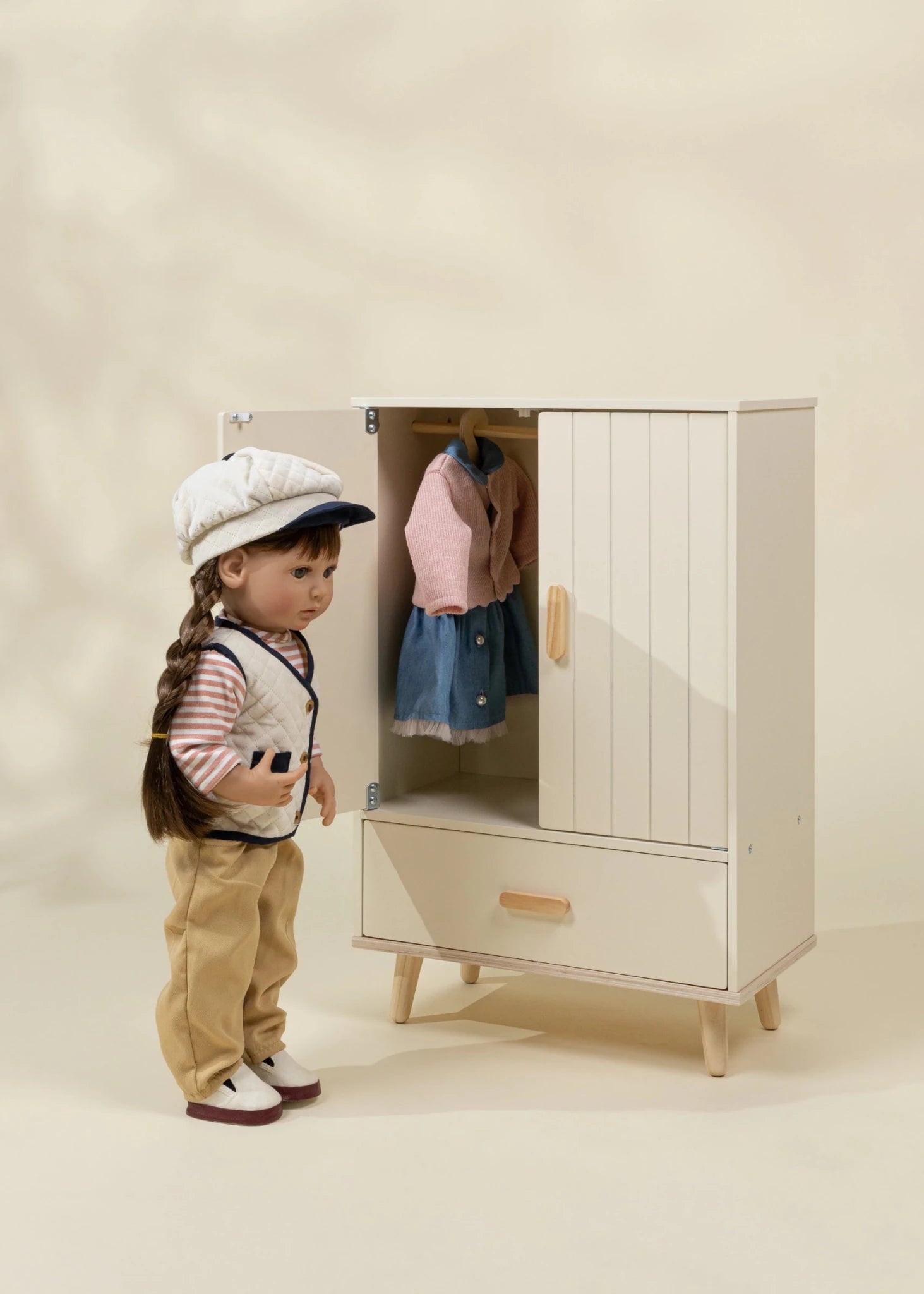 Coco Village Wooden Doll Closet