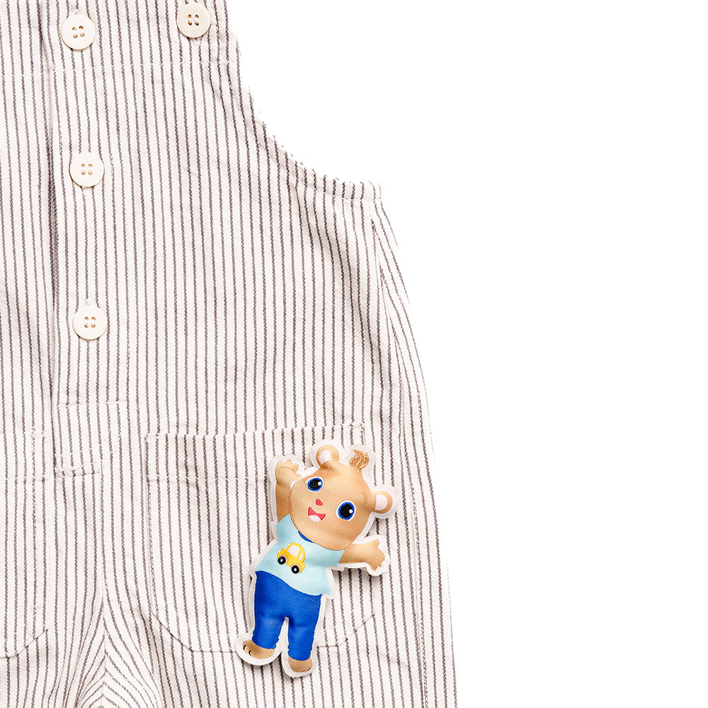 Ms.Rachel Signature Overall - Grey Stripe / 2-3y - Image 3