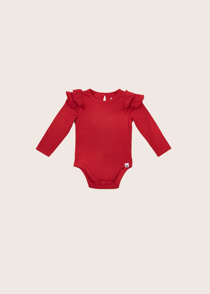 rise little earthling Ruffle Bodysuit - White / 18-24m - Image 4