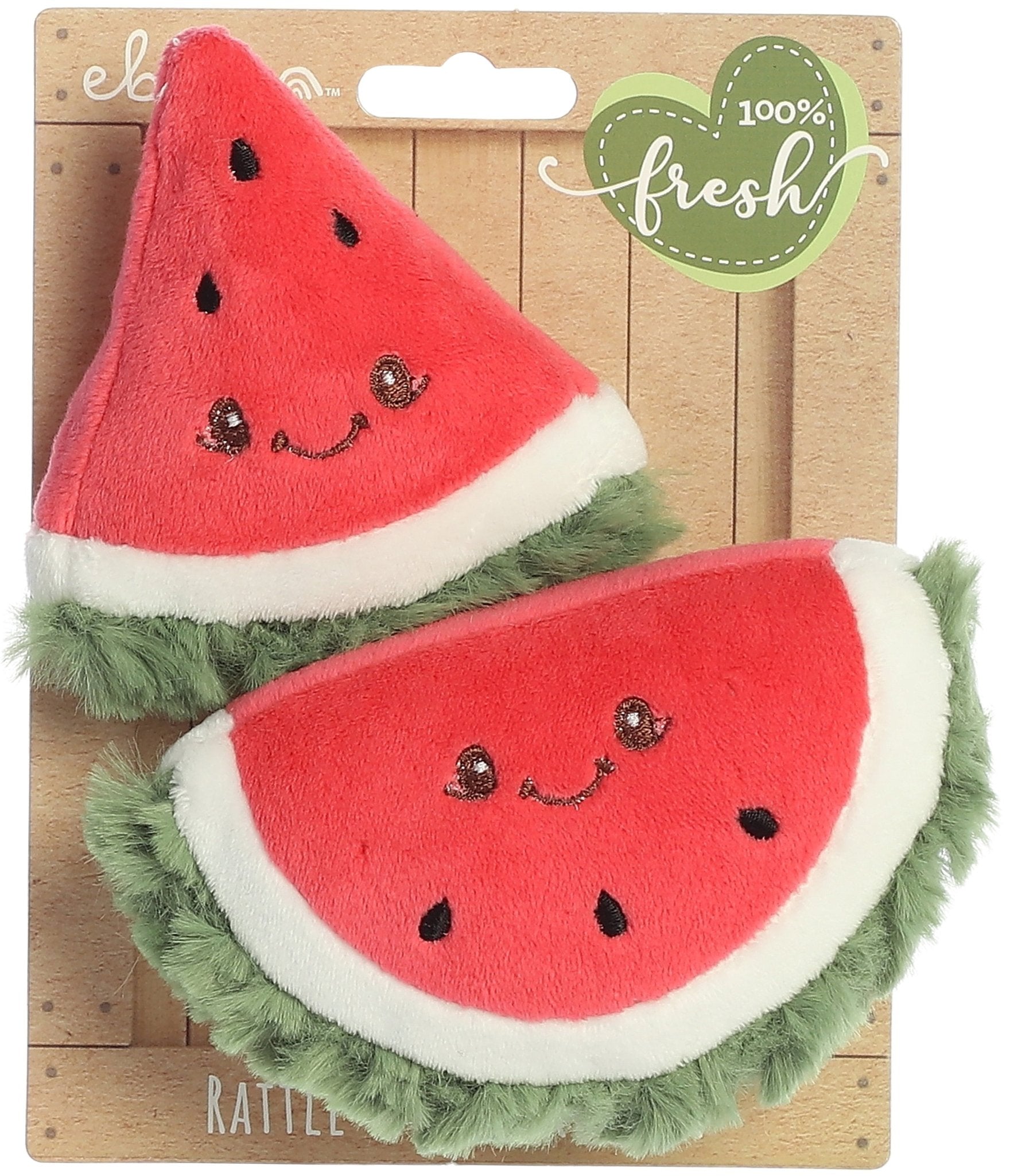 Precious Produce Watermelon Rattle & Crinkle Set 3.5"