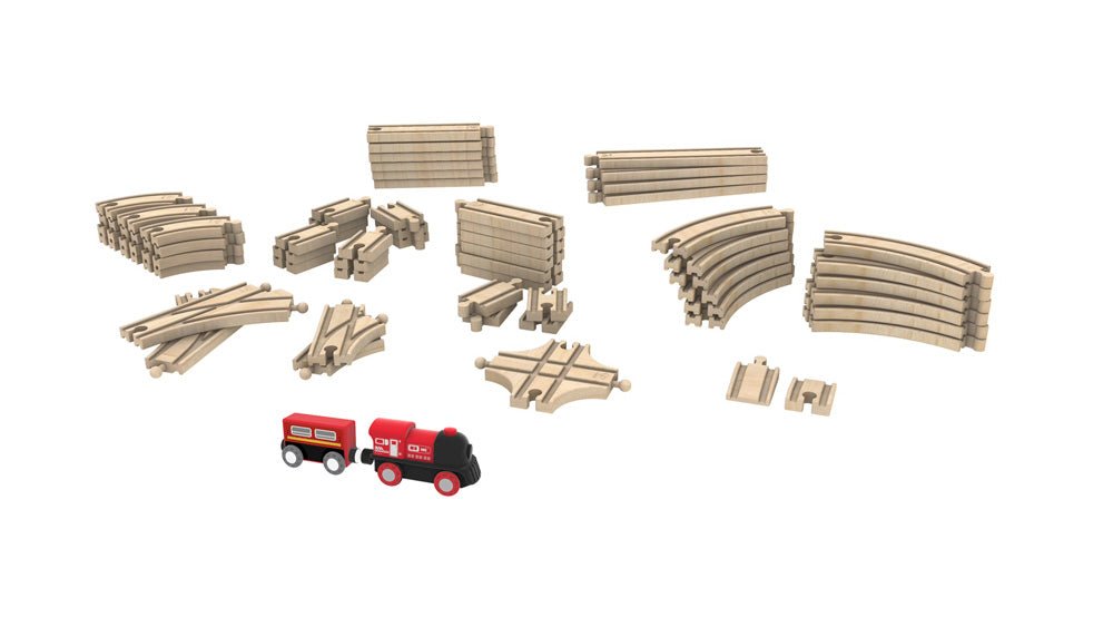 Hape 65 PC Railway & Expansion Set - Image 3