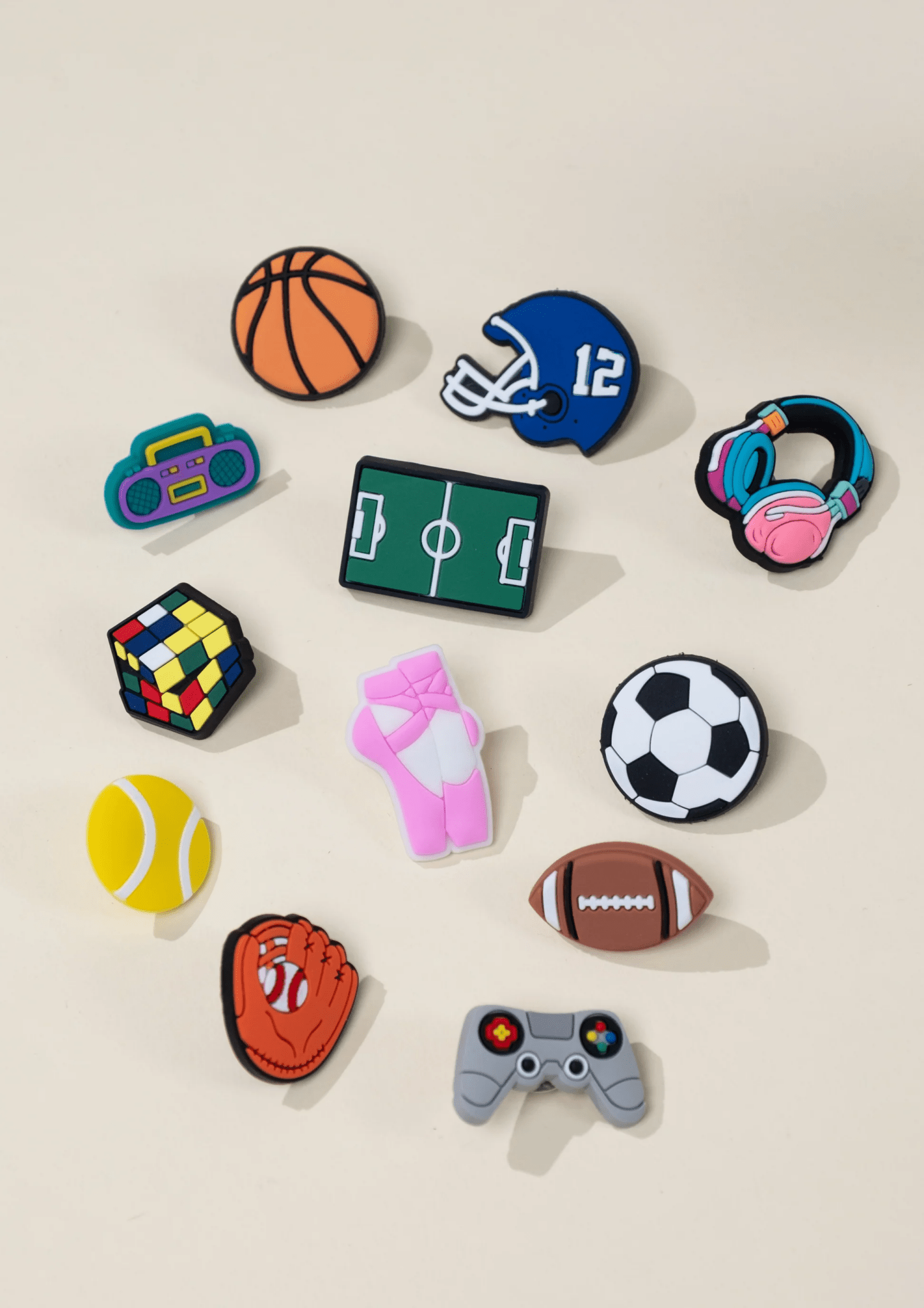 Coco Village Set of 12 Sports & Activities Charms Pin - Image 3