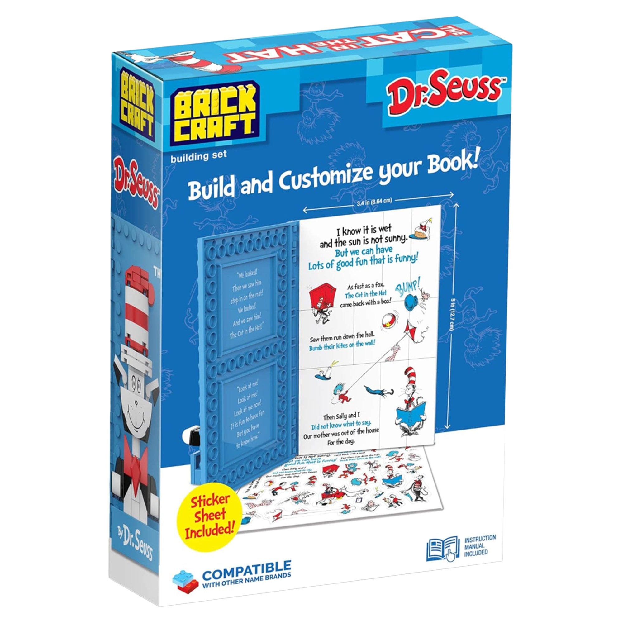 Brick Craft Dr. Suess Build-A-Books: The Cat in the Hat - 117 Pieces - Image 4