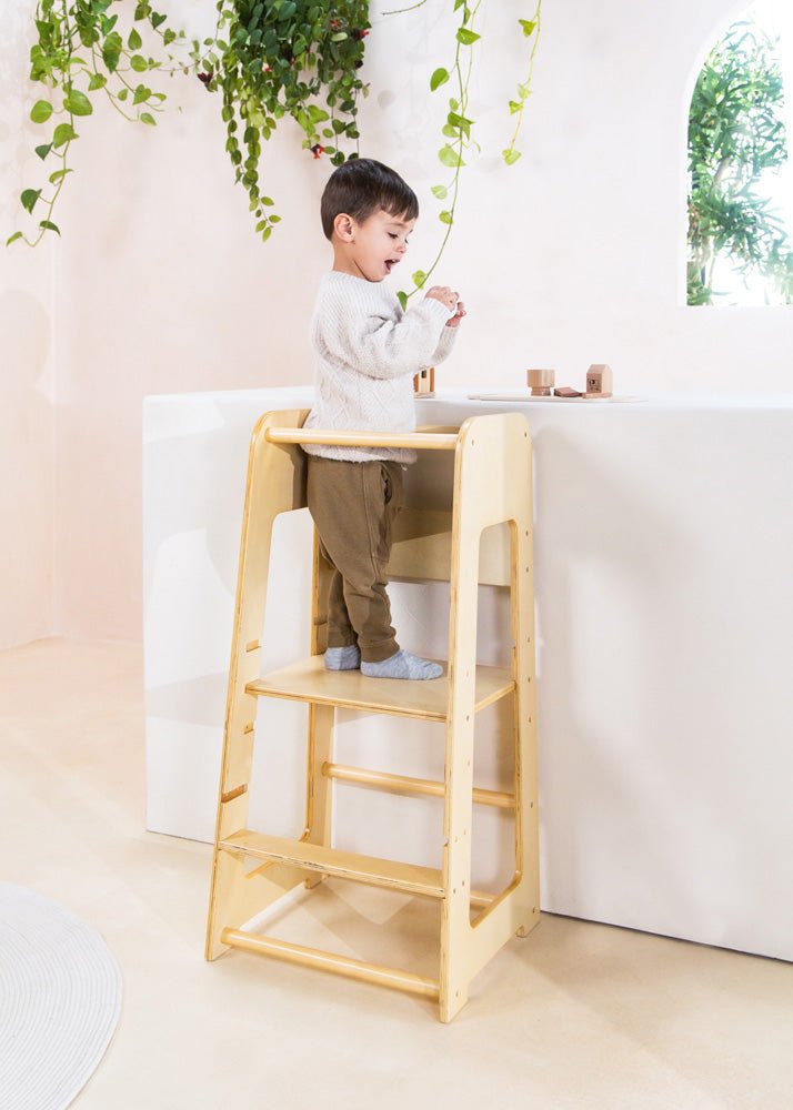 Coco Village Educational Tower - Natural Wood - Image 8