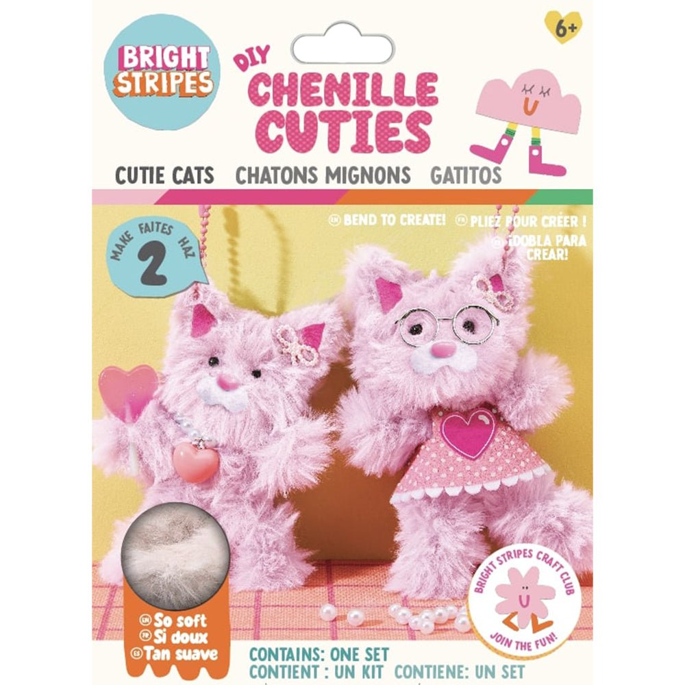 Bright Stripes DIY Chenille Cuties Cutie Cats