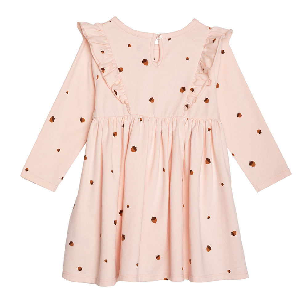 rise little earthling Ruffle Knit Dress BGFDR12 - Rose Nutmeg / 0-3m - Image 5