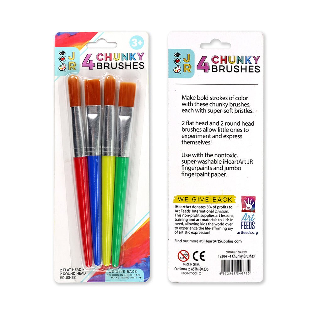 Bright Stripes JR 4 Chunky Brushes - Image 2