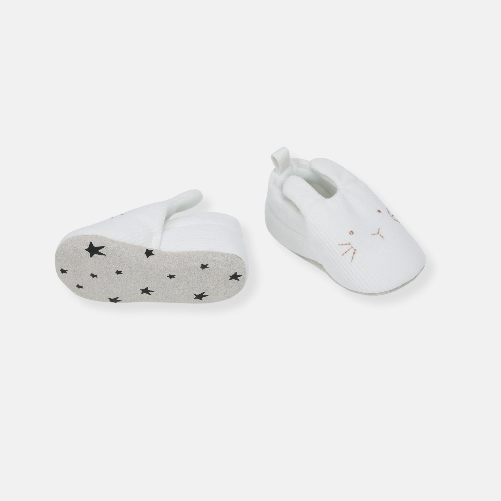 Rise Little Earthling Bunny Slide Ons Antique White 6-12m