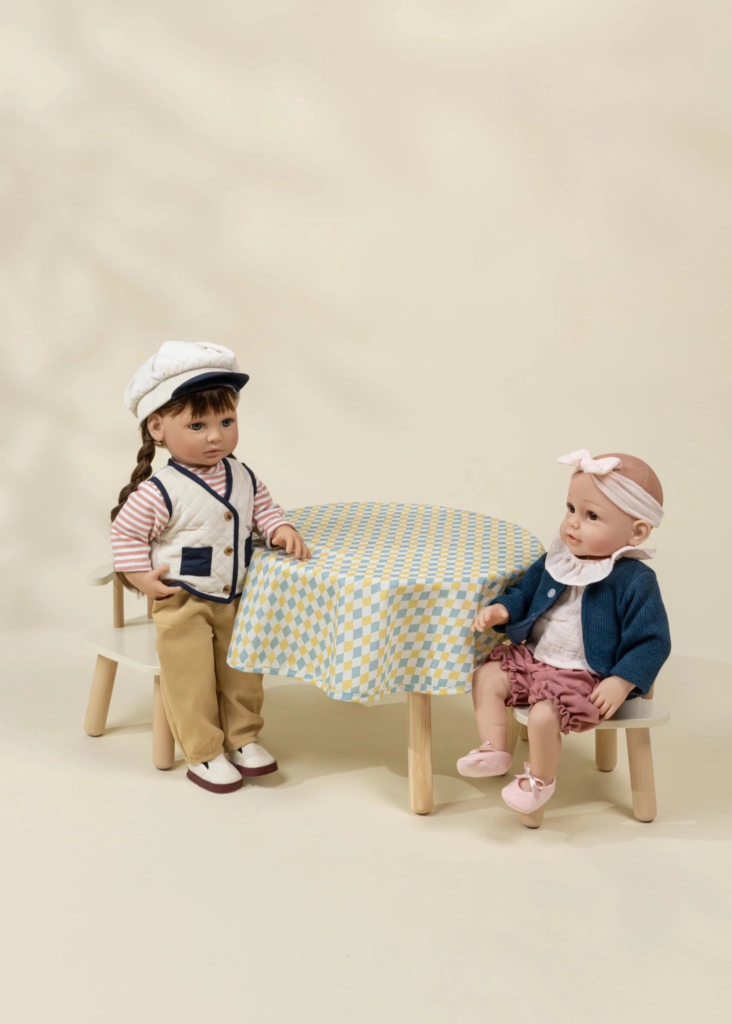 Coco Village Wooden Doll Table & Chairs Set - Image 5
