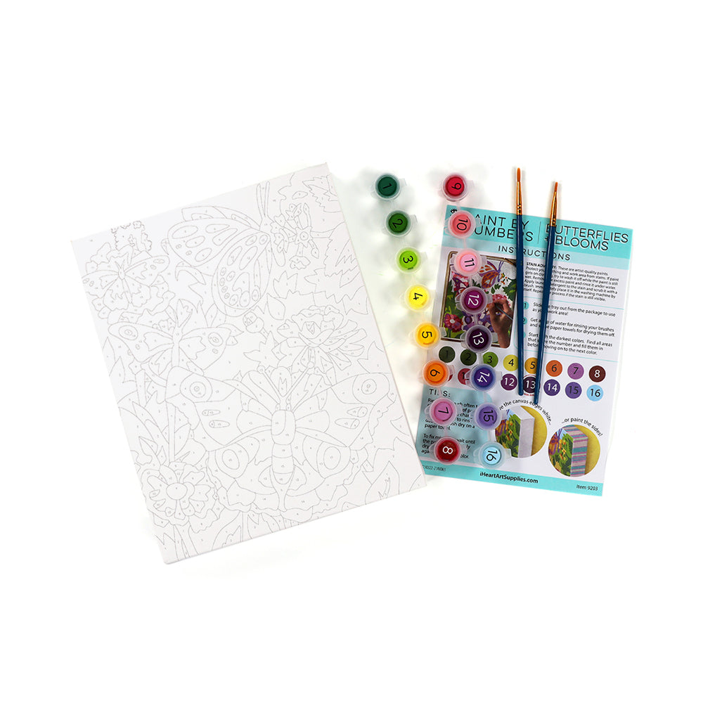 Bright Stripes iHeartArt Paint By Numbers- Butterflies + Blooms - Image 14