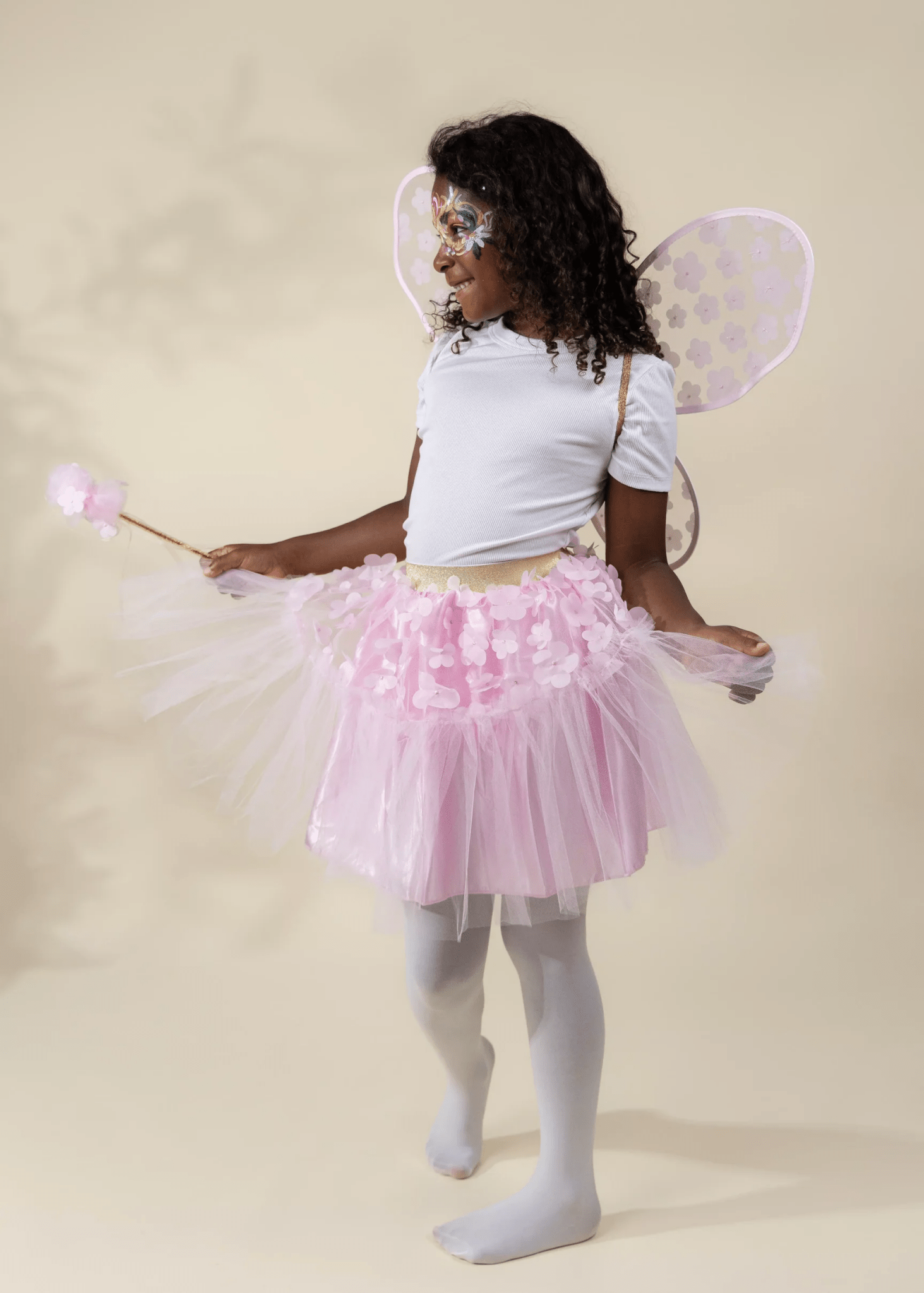 Coco Village Flower Tutu, Wings & Wand Costume 7-8Y - Image 2
