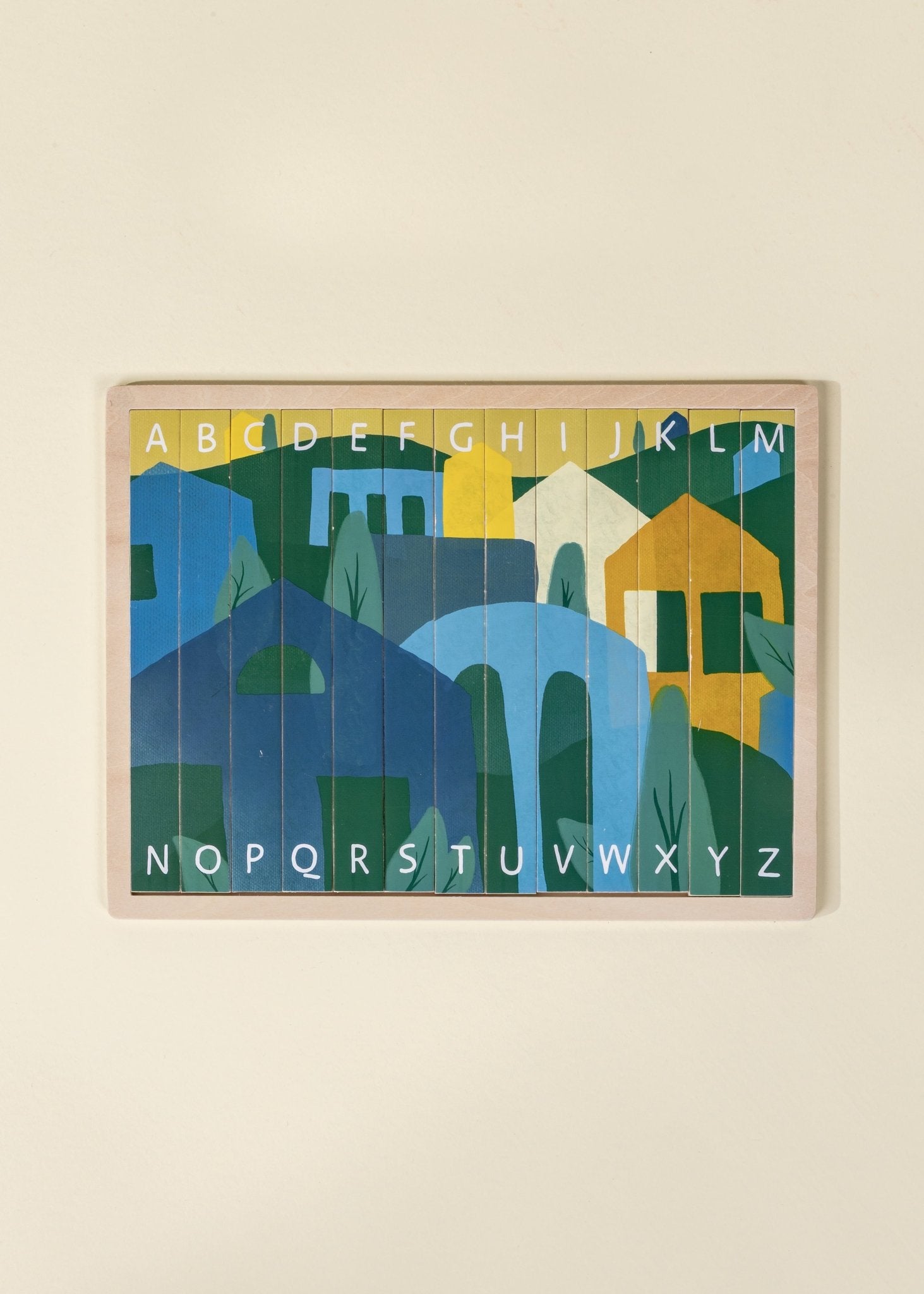 Coco Village Alphabet Wooden Tab Puzzle - 13 pcs - Image 2