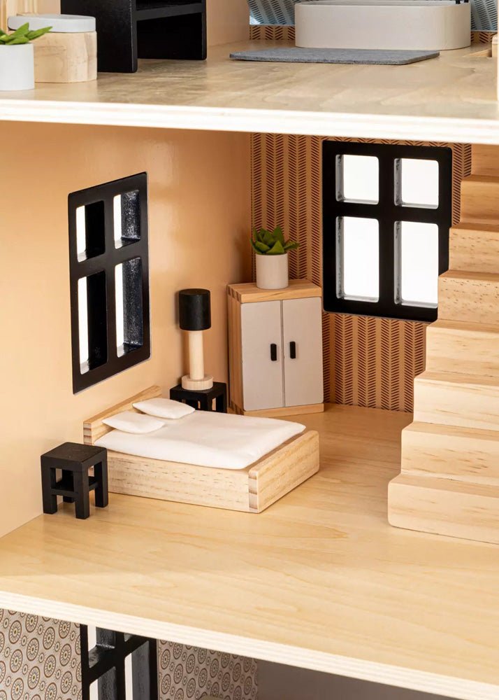 Coco Village Wooden Doll House Master Bedroom Furniture (9 pcs) - Image 6