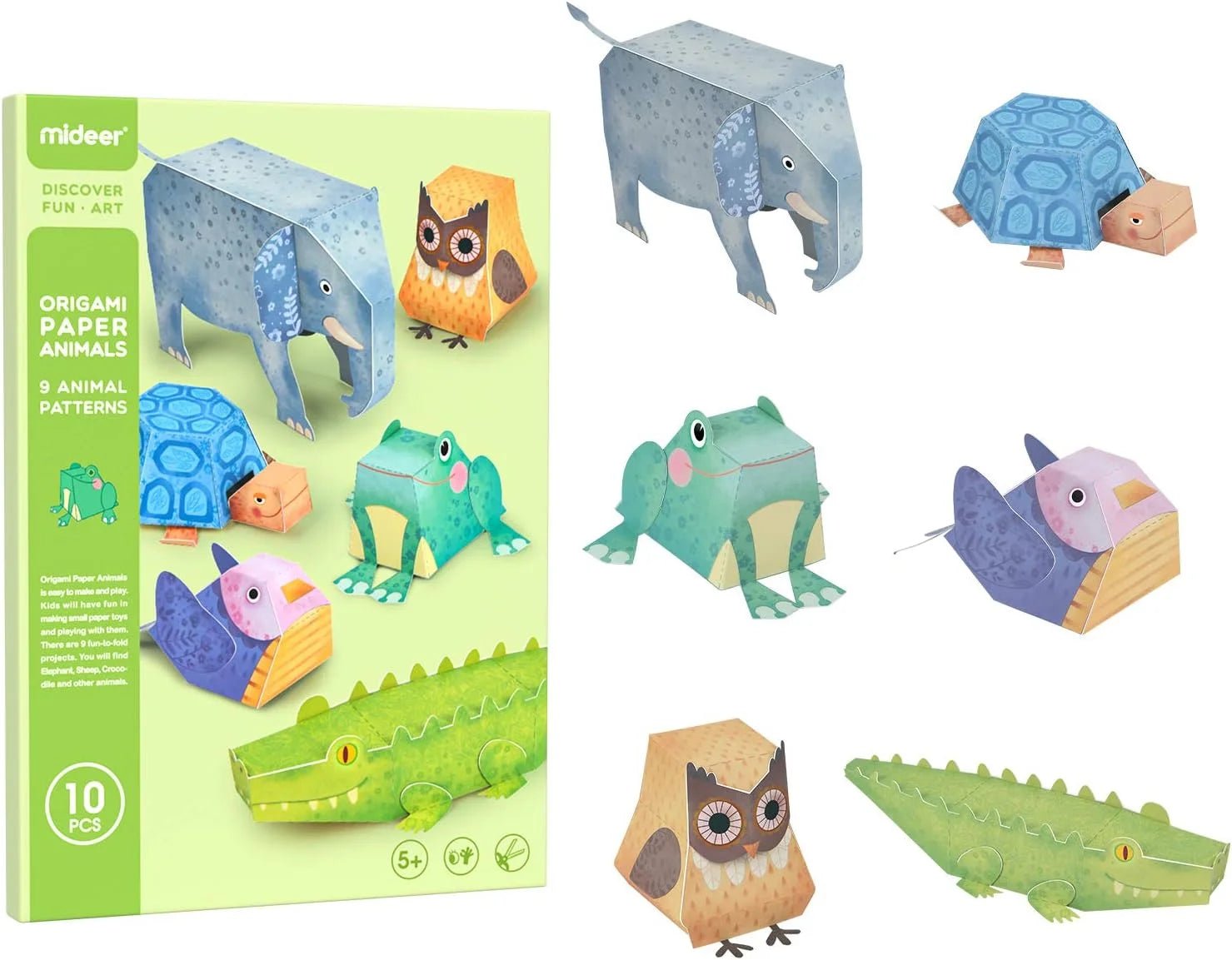 Mideer Origami Kit for Kids – 3D Animals - Image 3