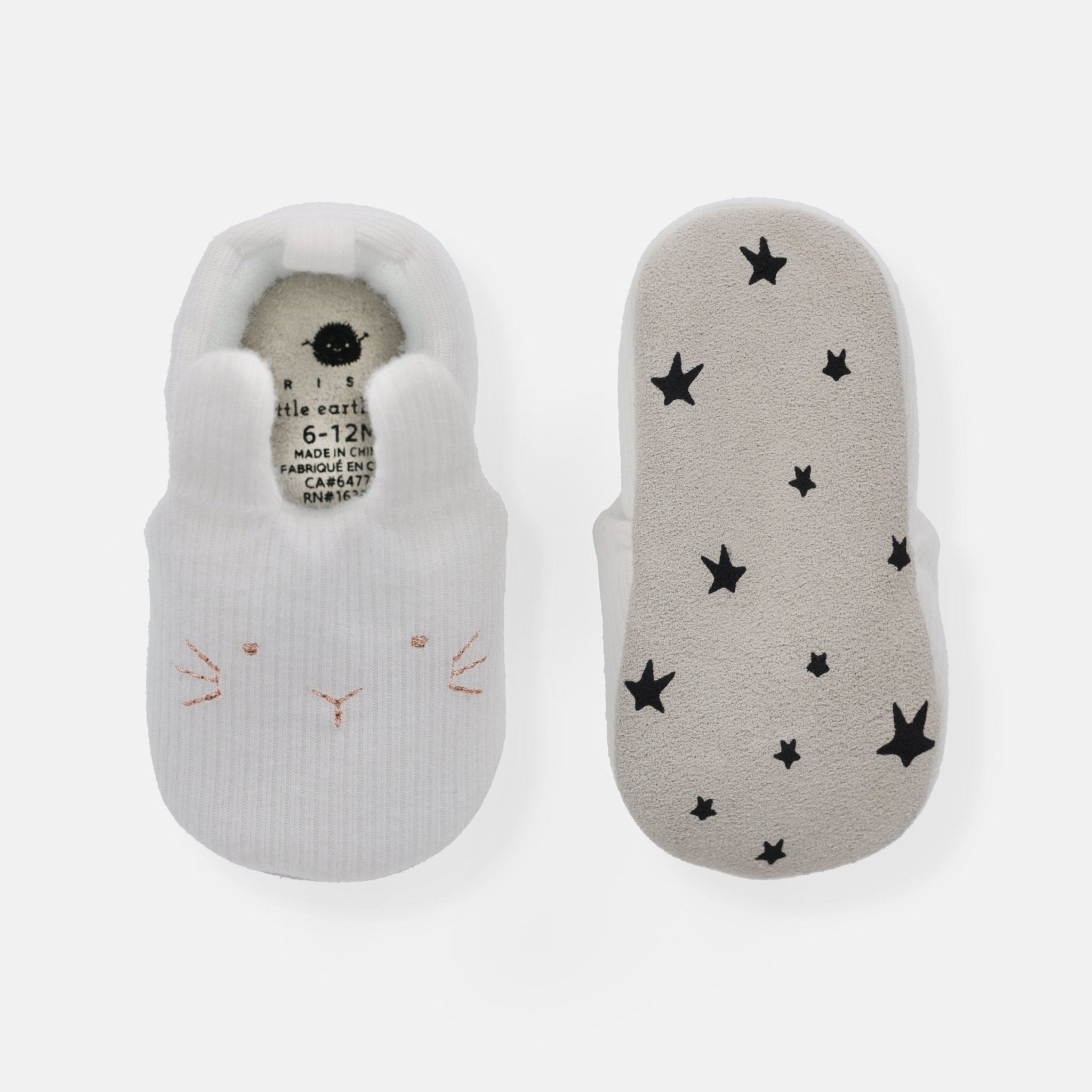 Rise Little Earthling Bunny Slide Ons Antique White 6-12m - Image 3