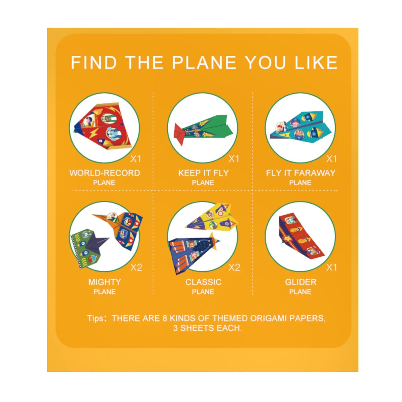 Mideer Origami Kit for Kids - Paper Planes - Image 2
