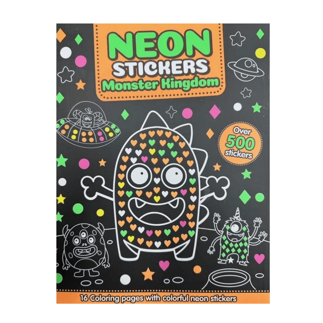 Neon Stickers Colouring Book - Image 3
