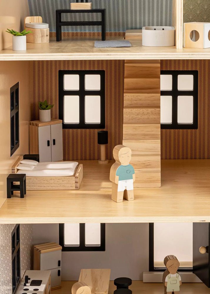 Coco Village Wooden Doll House Master Bedroom Furniture (9 pcs) - Image 9