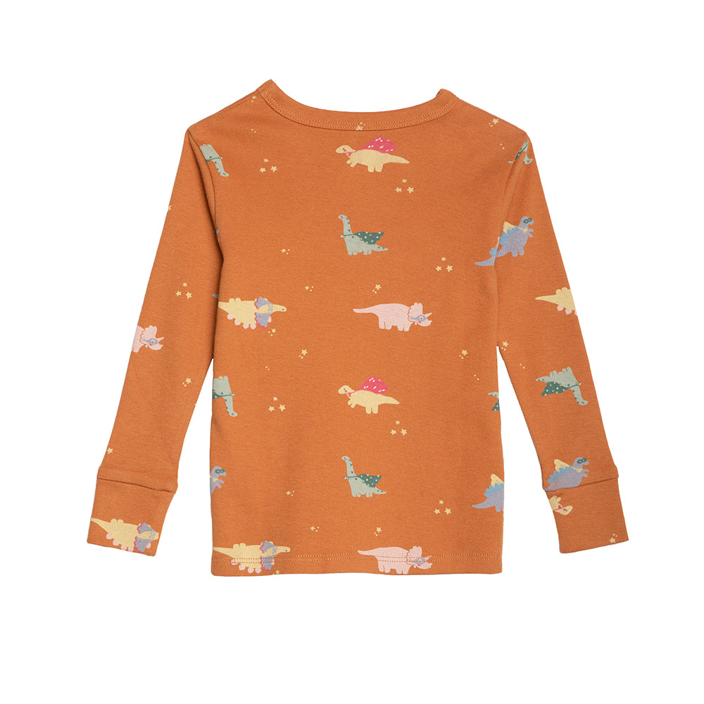 rise little earthling Long Sleeve 2 Piece Sleep Set TGFSL00 - Hazel Dino / 2y - Image 8