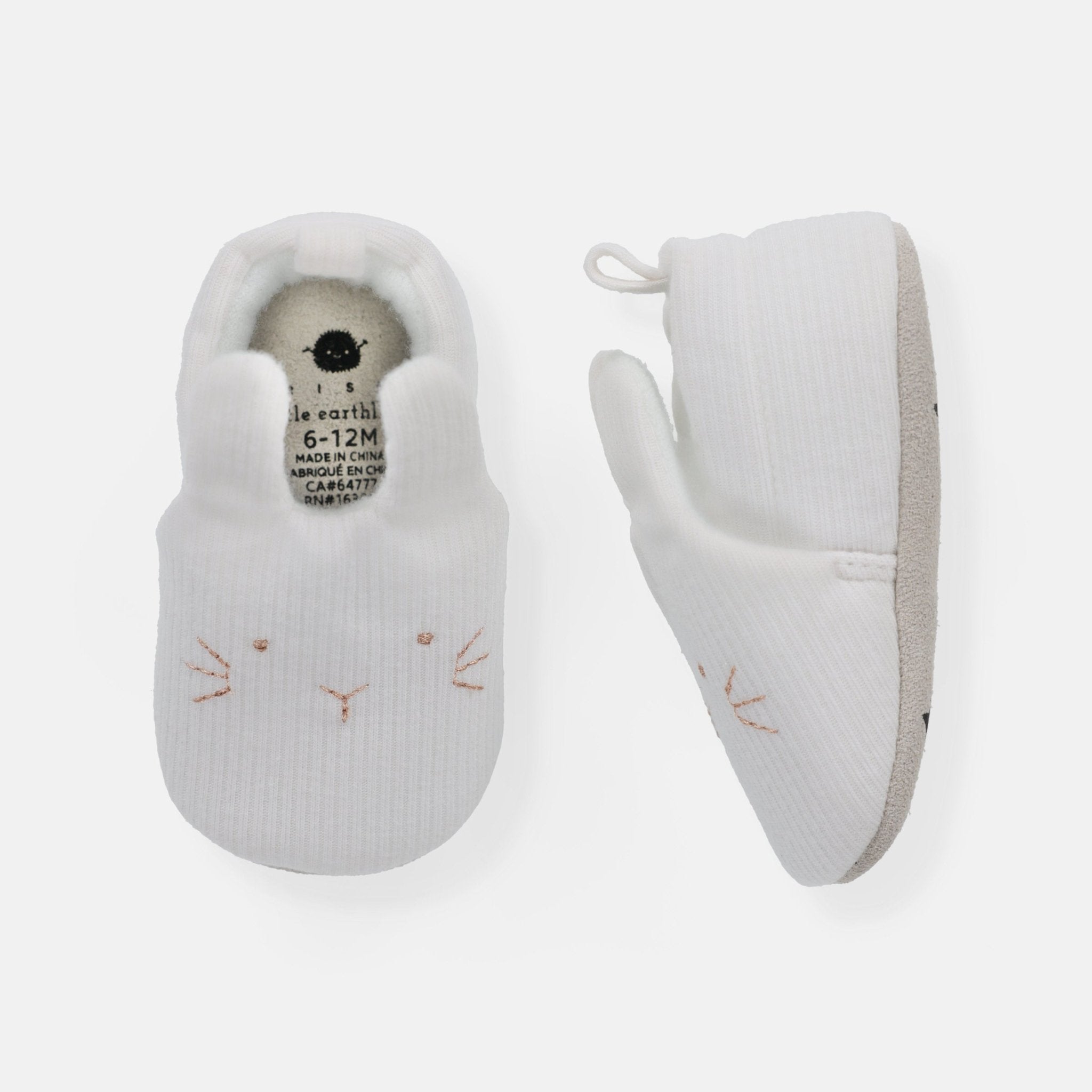 Rise Little Earthling Bunny Slide Ons Antique White 6-12m - Image 2